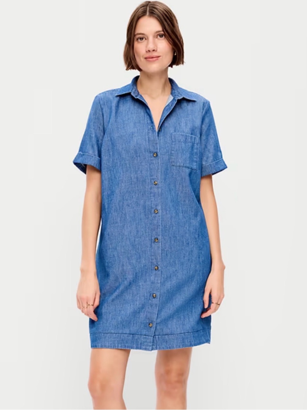 Nwt Old Navy Button Down Denim Mini Dress